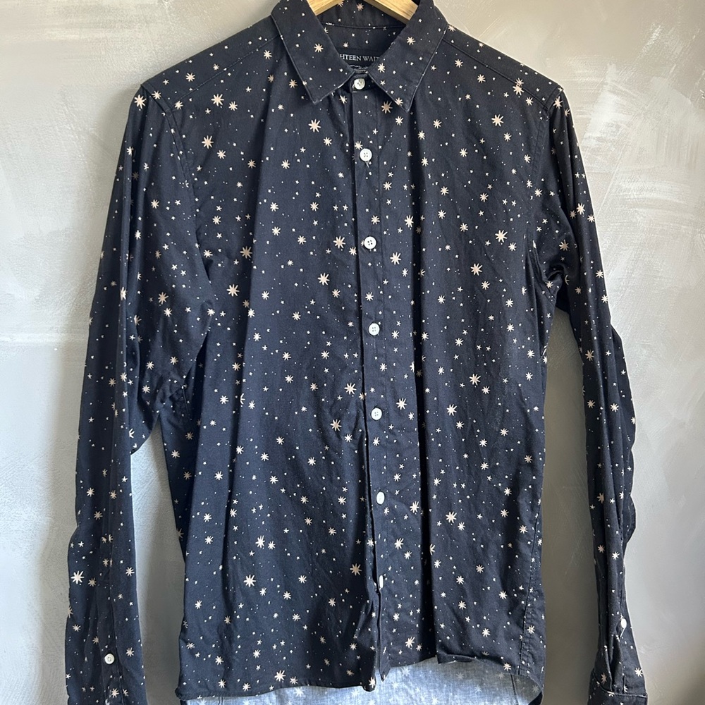 Men's Navy Starry night dress shirt